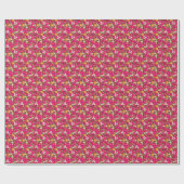Berry Fabric: Deep Red Seamless Geschenkpapier (Flach)