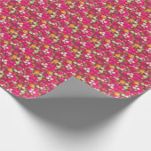 Berry Fabric: Deep Red Seamless Geschenkpapier (Ecke)