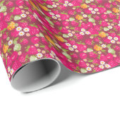 Berry Fabric: Deep Red Seamless Geschenkpapier (Rolleneckpunkt)