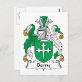 Berry Familienwappen Postkarte (Vorne/Hinten)