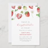Berry Fantastic Strawberry Birthday Einladung (Vorderseite)
