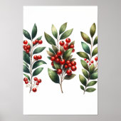 Berry Festive - Lush Winterbergs Branches Poster (Vorne)
