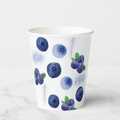 Berry First | 1. Geburtstag | Blaubeere | Muster Pappbecher (Rückseite)