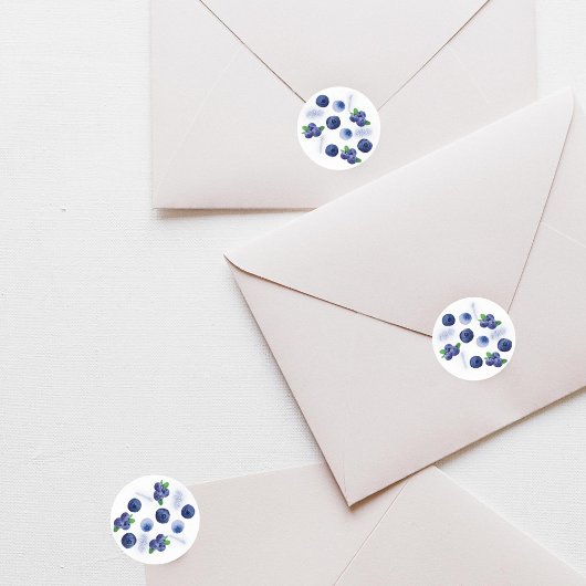 Berry First | 1. Geburtstag | Blaubeere | Muster Runder Aufkleber