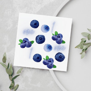 Berry First 1. Geburtstag Blaubeere Muster Serviette