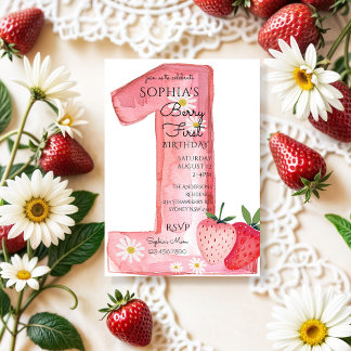 Berry First 1. Geburtstag Einladung