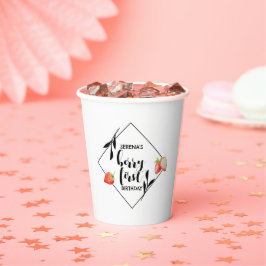 Berry First | 1. Geburtstag | Erdbeere | Modern Pappbecher