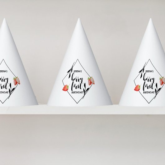 Berry First | 1. Geburtstag | Erdbeere | Modern Partyhütchen