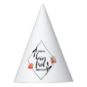 Berry First | 1. Geburtstag | Erdbeere | Modern Partyhütchen (Vorderseite)