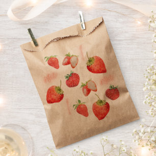 Berry First   1. Geburtstag   Erdbeere   Muster Geschenktütchen