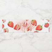 Berry First | 1. Geburtstag | Erdbeere | Muster Wasserflaschenetikett (Einzelnes Label)
