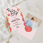 Berry First | 1. Geburtstag | Erdbeere | Rosa Einladung