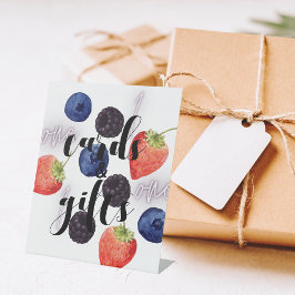 Berry First | 1. Geburtstag | Gemischte Berry | Ge Sockelschild