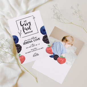 Berry First   1. Geburtstag   Gemischte Berry   LI Einladung