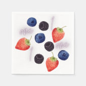 Berry First | 1. Geburtstag | Gemischte Berry | Mu Serviette (Vorderseite)