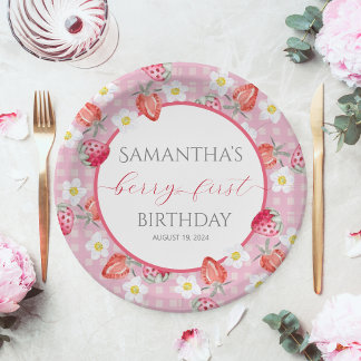 Berry First 1. Geburtstag Papierplatte Pappteller