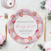 Berry First 1. Geburtstag Papierplatte Pappteller