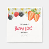 Berry First 1. Geburtstag Serviette (Vorderseite)
