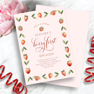 Berry First 1. Geburtstagseinladungen Einladung