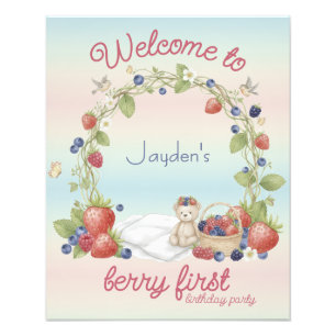 Berry First 1. Geburtstagsfeier Poster