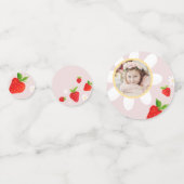 Berry First 1. Strawberry Birthday Konfetti (Rückseiten)