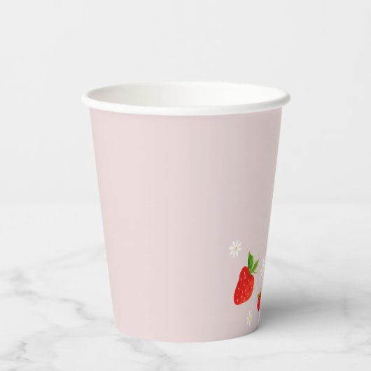 Berry First 1. Strawberry Birthday Pappbecher (Rückseite)