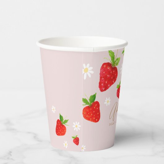 Berry First 1. Strawberry Birthday Pappbecher (Rechts)