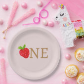 Berry First 1. Strawberry Birthday Pappteller (Party)