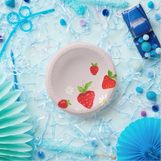 Berry First 1. Strawberry Birthday Pappteller (Party)