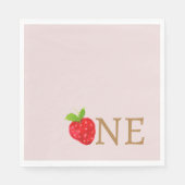 Berry First 1. Strawberry Birthday Serviette (Vorderseite)
