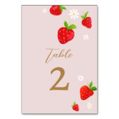 Berry First 1. Strawberry Birthday Tischnummer (Rückseite)
