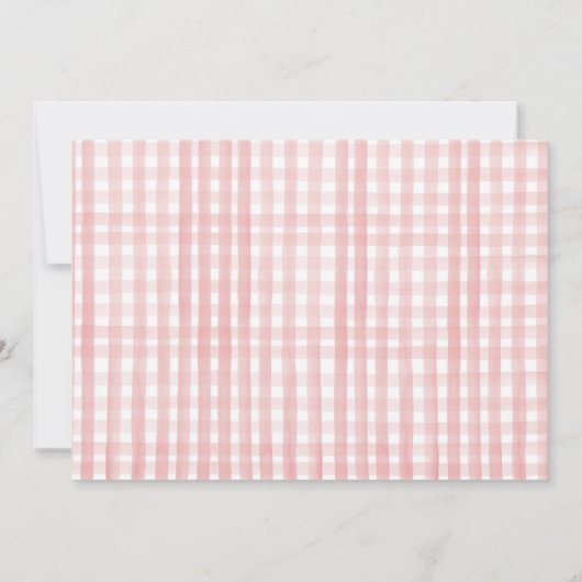 Berry First 1. Strawberry Raspberry Birthday Einladung (Rückseite)