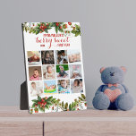 Berry First Birthday 12 Monate Baby Foto Collage Fotoplatte<br><div class="desc">Strawberry 1. Geburtstag Party | Berry First Birthday für Baby Girl Foto Collage Das Design beinhaltet wasserfarbene Erdbeeren im Hintergrund und personalisierten Text mit Erdbeere und Foto Collage Vorlage für 12 Monate. Füge 12 Fotos deines kleinen Mädchens hinzu und mache dies zu deiner bleibenden Erinnerung.</div>