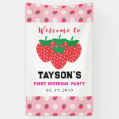 Berry First Birthday 1. Geburtstag Banner (Vertikal)