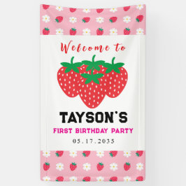 Berry First Birthday 1. Geburtstag Banner