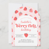 Berry First Birthday 1. Geburtstag Einladung (Vorderseite)