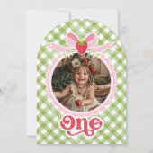 Berry First Birthday 1. Geburtstag Einladung (Rückseite)