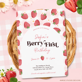 Berry First Birthday 1. Geburtstag Einladung