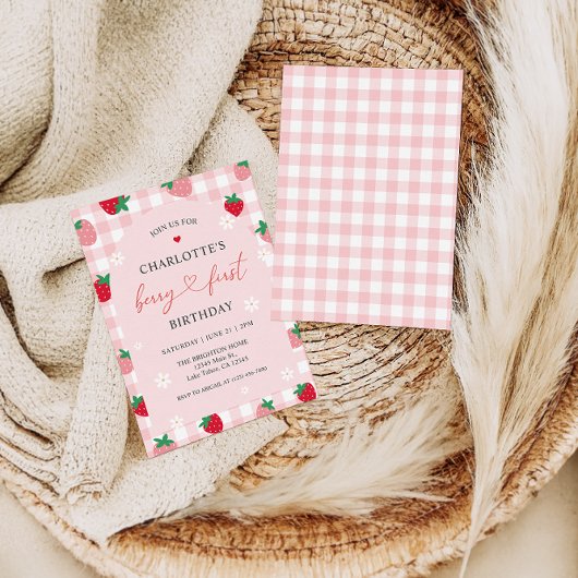 Berry First Birthday 1. Geburtstag Einladung