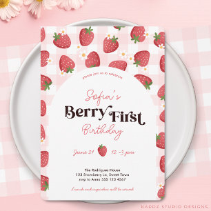 Berry First Birthday 1. Geburtstag Einladung