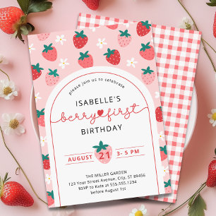 Berry First Birthday 1. Geburtstag Einladung