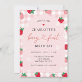 Berry First Birthday 1. Geburtstag Einladung (Vorderseite)