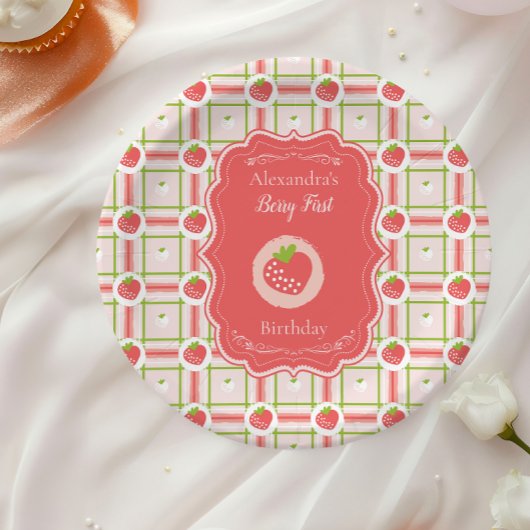 Berry First Birthday 1. Geburtstag Pappteller