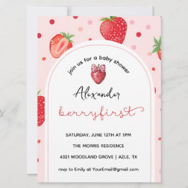 Berry First Birthday, 1. Geburtstag Party Girl Einladung