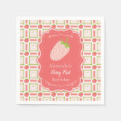 Berry First Birthday 1. Geburtstag Serviette (Vorderseite)