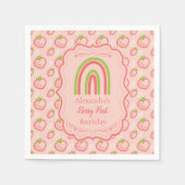 Berry First Birthday 1. Geburtstag Strawberry Serviette (Vorderseite)