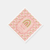 Berry First Birthday 1. Geburtstag Strawberry Serviette (Ecke)