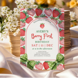 Berry First Birthday 1st Berry Birthday Invitation Einladung