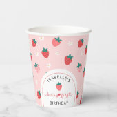 Berry First Birthday 1st Birthday Girl Pappbecher (Rückseite)