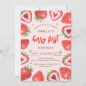 Berry First Birthday 1st Birthday Invitation Einladung (Vorderseite)